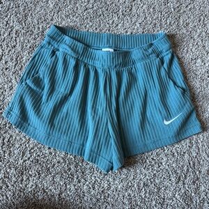 Nike Women's Ribbed Blue Shorts